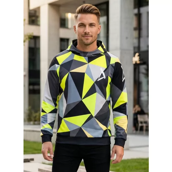  Muška funkcionalna dukserica premija ALTISPORT VOJ/ALM007MI01 CRNO/FLUO ŽUTO 