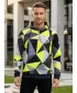 Muška funkcionalna dukserica premija ALTISPORT VOJ/ALM007MI01 CRNO/FLUO ŽUTO