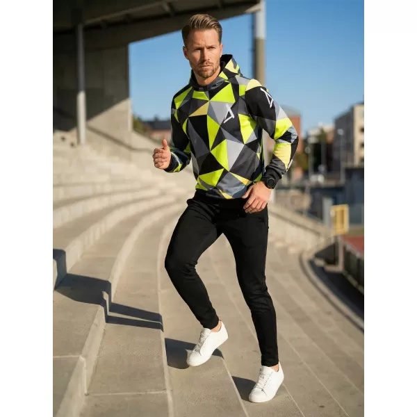  Muška funkcionalna dukserica premija ALTISPORT VOJ/ALM007MI01 CRNO/FLUO ŽUTO 