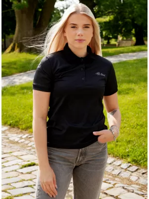 Ženska funkcionalna majica s vrhunskom kragnom ALTISPORT VOJ/ALW075TR05 CRNA