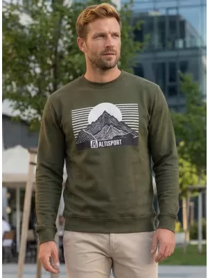 Muški sweatshirt ALTISPORT ALM188406 VOJNOG