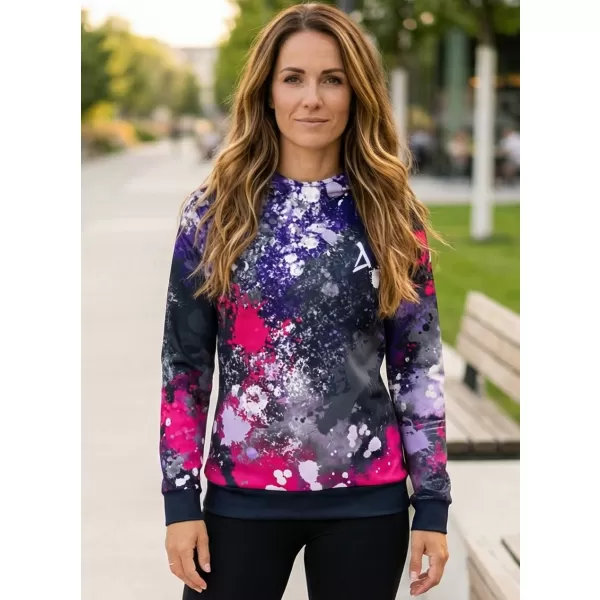  Ženska funkcionalna dukserica premija ALTISPORT VOJ/ALW055MI01 CRNO -PINK 