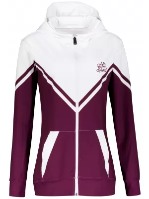 Ženska premium funkcionalna majica s patentnim zatvaračem ALTISPORT VOJ/ALW101MI02 BORDO/BIJELA