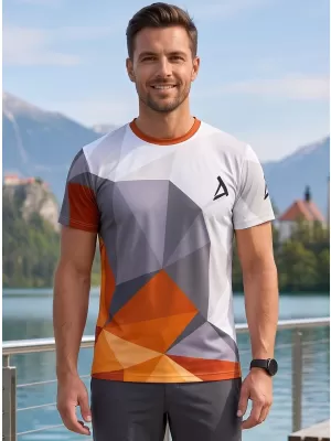Muški funkcionalni t -majica Premium Plus ALTISPORT VOJ/ALM007TR02 NARANČASTA/SIVA