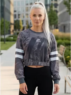 Ženska vrhunska funkcionalna skraćena majica ALTISPORT VOJ/ALW096MI08 SIVA
