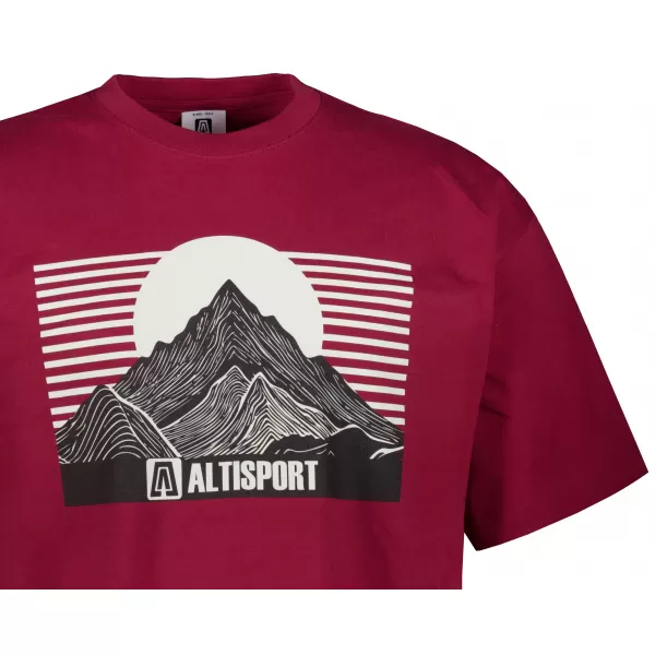  Muška majica kratkih rukava ALTISPORT ALM188812 GRANAT 