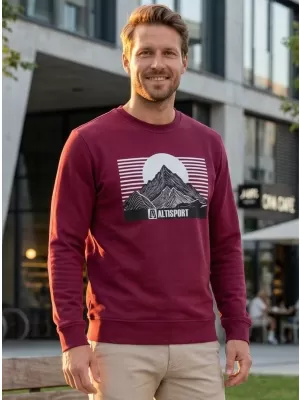 Muški sweatshirt ALTISPORT ALM188406 GRANAT