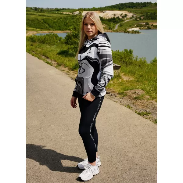  Ženska premium funkcionalna majica s patentnim zatvaračem ALTISPORT VOJ/ALW099MI02 CRNO-BIJELO 