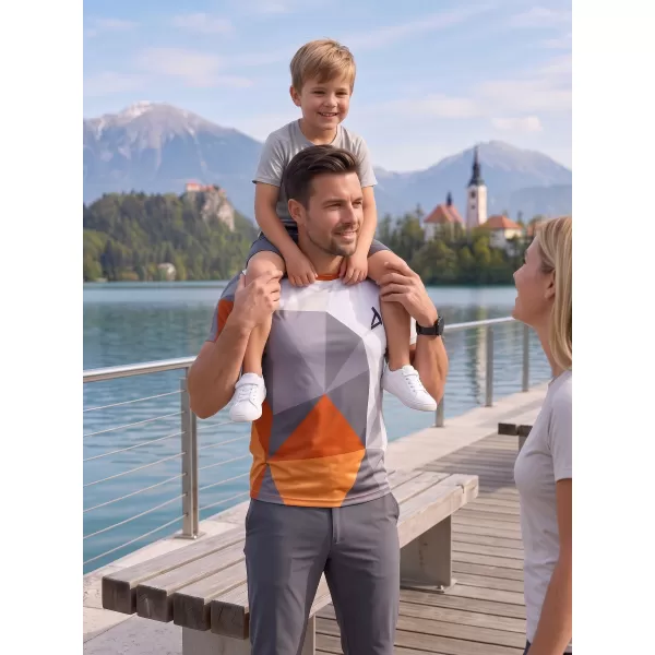  Muški funkcionalni t -majica Premium Plus ALTISPORT VOJ/ALM007TR02 NARANČASTA/SIVA 