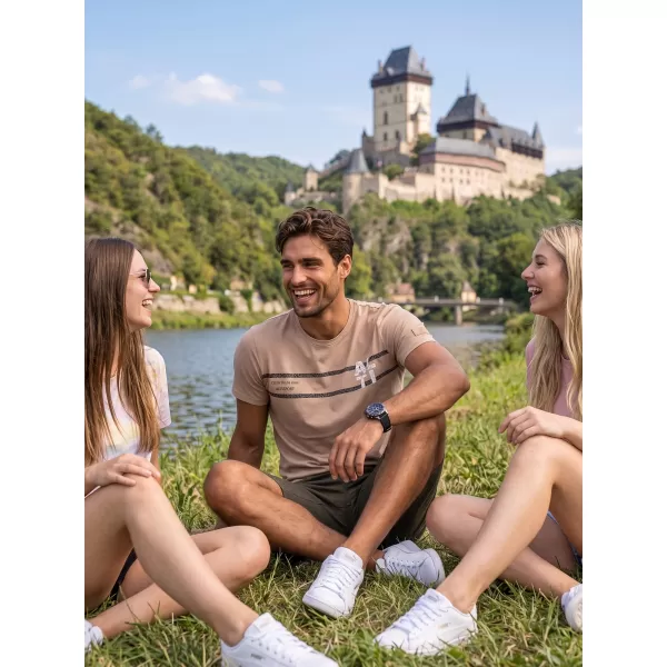  Muška majica kratkih rukava ALTISPORT EBEN BEŽ 