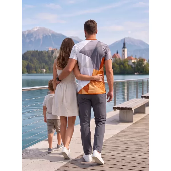  Muški funkcionalni t -majica Premium Plus ALTISPORT VOJ/ALM007TR02 NARANČASTA/SIVA 
