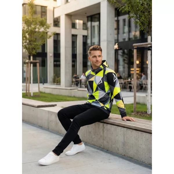  Muška funkcionalna dukserica premija ALTISPORT VOJ/ALM007MI01 CRNO/FLUO ŽUTO 