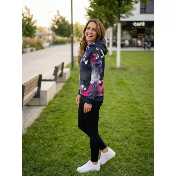  Ženska funkcionalna dukserica premija ALTISPORT VOJ/ALW055MI01 CRNO -PINK 