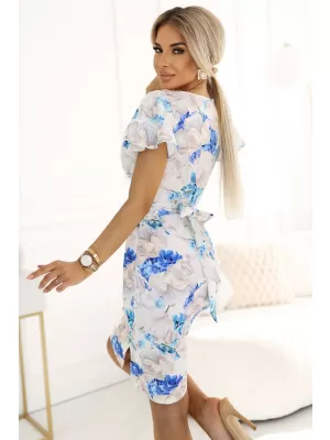 Haljina NUMOCO NINA 479-8 PLAVI CVJETNI UZORAK