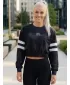 Ženska vrhunska funkcionalna skraćena majica ALTISPORT VOJ/ALW096MI08 CRNA