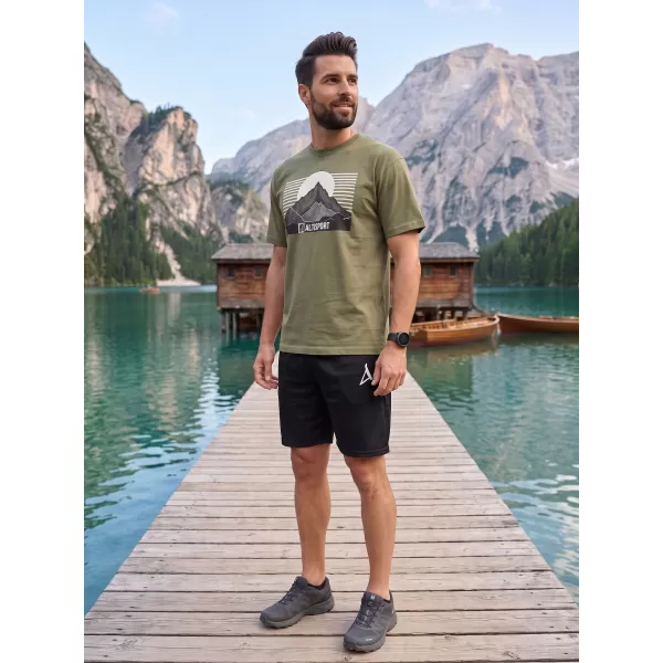  Muška majica kratkih rukava ALTISPORT ALM188812 KAKI 
