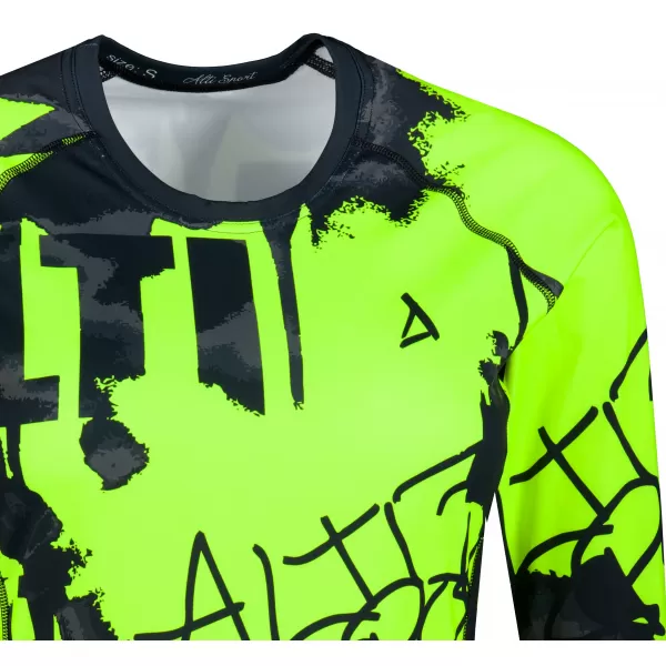  Ženska vrhunska funkcionalna majica dugih rukava ALTISPORT VOJ/ALW076TR03 CRNA/FLUO ŽUTA 