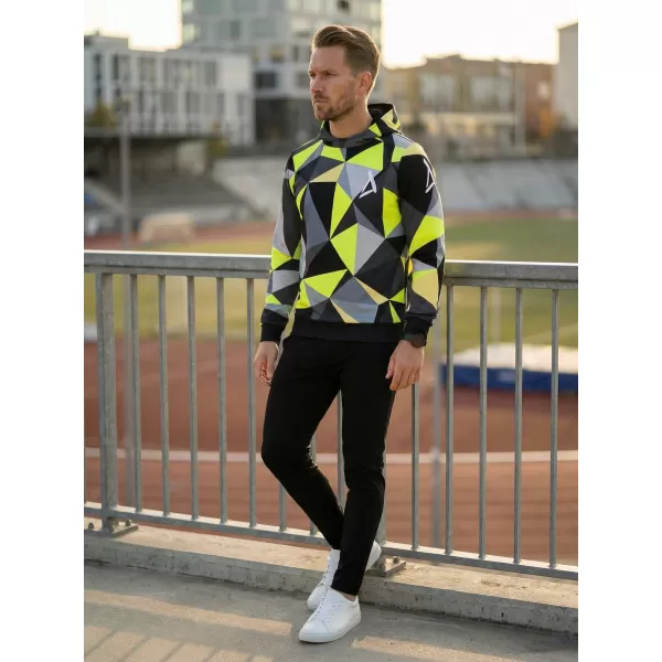  Muška funkcionalna dukserica premija ALTISPORT VOJ/ALM007MI01 CRNO/FLUO ŽUTO 