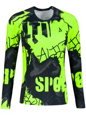 Ženska vrhunska funkcionalna majica dugih rukava ALTISPORT VOJ/ALW076TR03 CRNA/FLUO ŽUTA