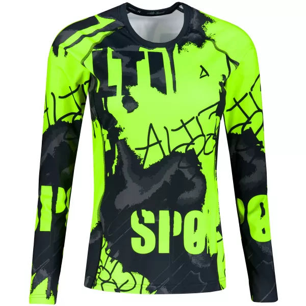  Ženska vrhunska funkcionalna majica dugih rukava ALTISPORT VOJ/ALW076TR03 CRNA/FLUO ŽUTA 