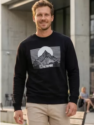 Muški sweatshirt ALTISPORT ALM188406 CRNA