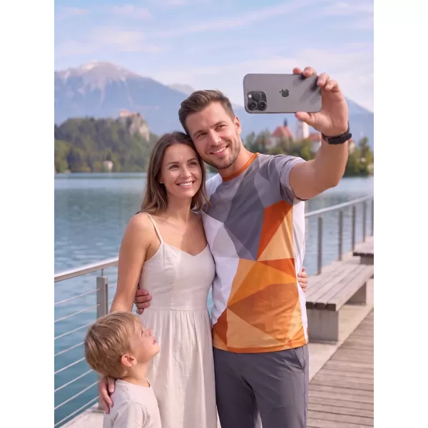  Muški funkcionalni t -majica Premium Plus ALTISPORT VOJ/ALM007TR02 NARANČASTA/SIVA 