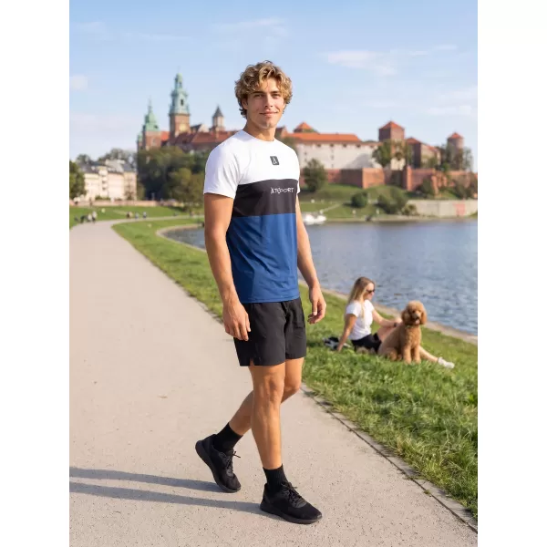  Muška premium plus funkcionalna majica ALTISPORT VOJ/ALM051TR02 BIJELO PLAVA 