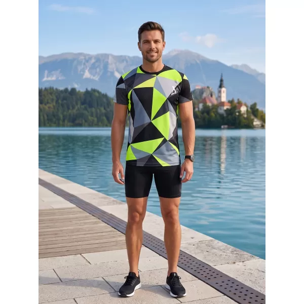  Muški funkcionalni t -majica Premium Plus ALTISPORT VOJ/ALM007TR02 CRNO/FLUO ŽUTO 