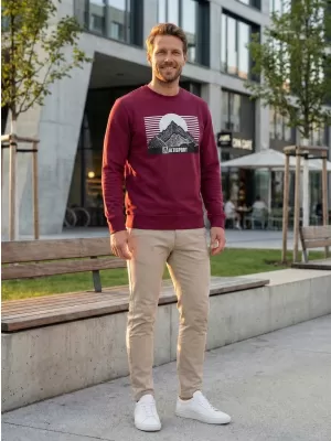 Muški sweatshirt ALTISPORT ALM188406 GRANAT
