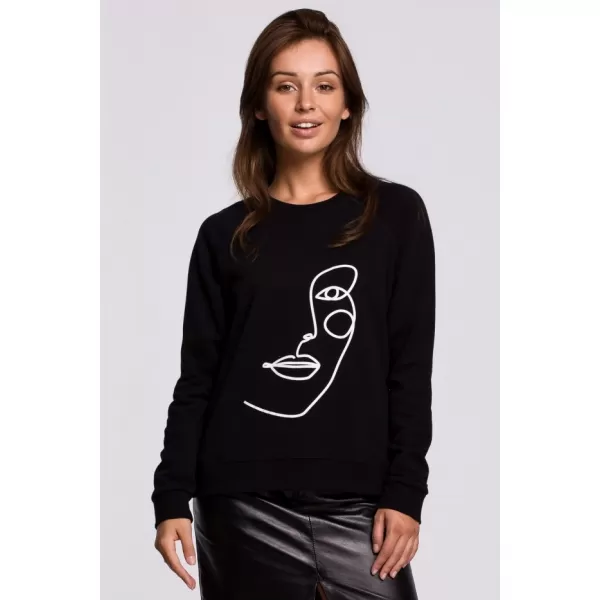  Ženski sweatshirt BEWEAR B167 CRNA 