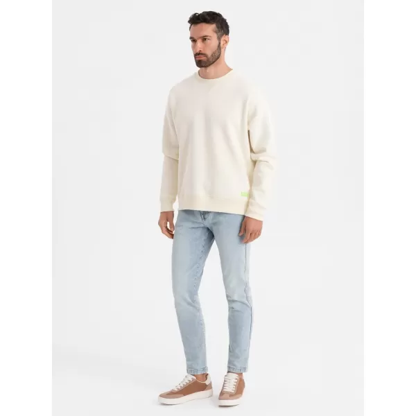  Muška dukserica OMBRE OU-SNBC-0104 KREMA 