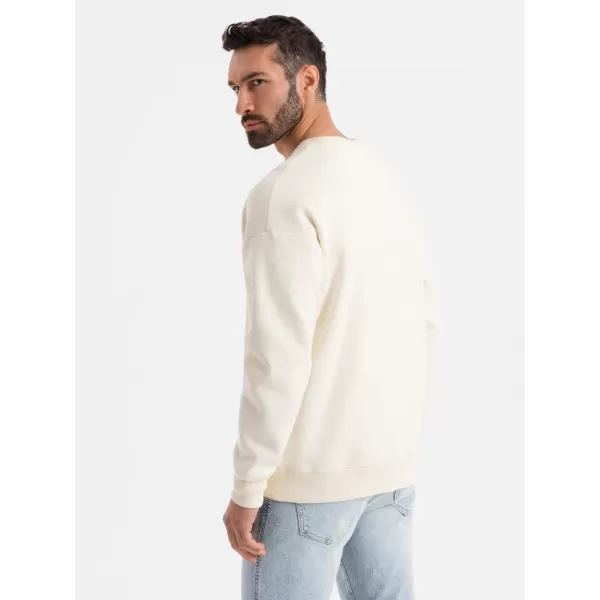  Muška dukserica OMBRE OU-SNBC-0104 KREMA 