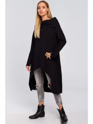 Ženski sweatshirt MOE M477 CRNA