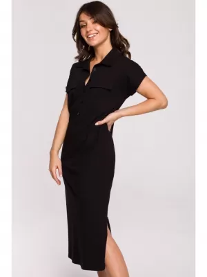 Haljina BEWEAR B222 CRNA