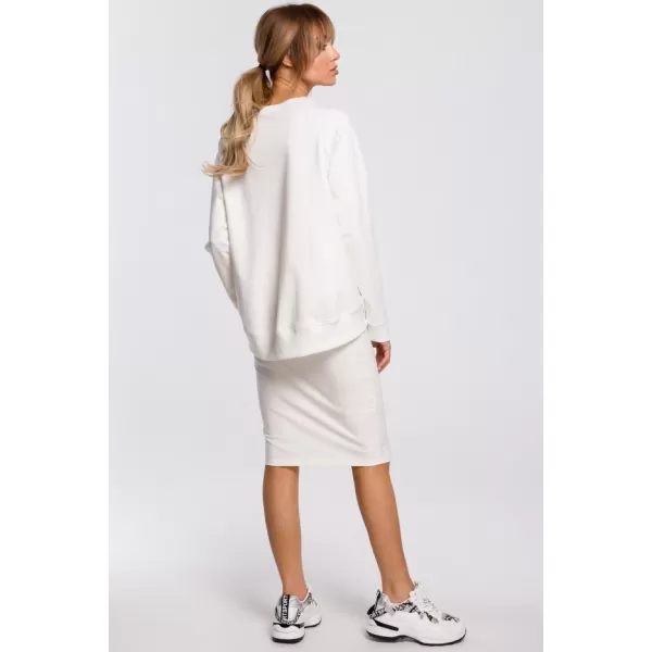  Ženski sweatshirt MOE M492 EKRU 