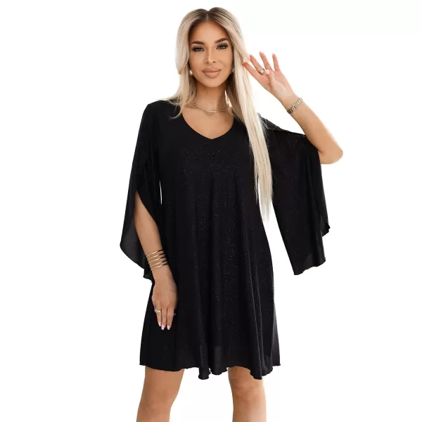  Haljina NUMOCO LIVIA 597-1 CRNI SA SJAJEM 
