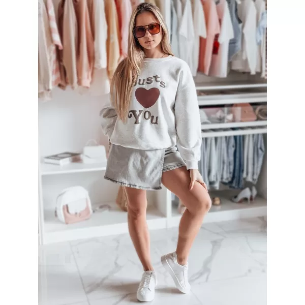 Ženska majica DSTREET FEELME BY1475 SVIJETLO SIVE BOJE 