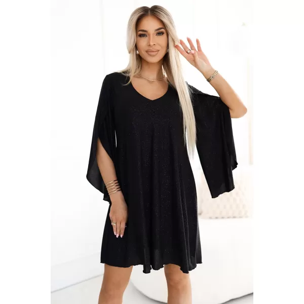  Haljina NUMOCO LIVIA 597-1 CRNI SA SJAJEM 