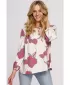 Ženska bluza MAKOVER K099 BÍLÁ//RŮŽOVÁ BIJELO/RUŽIČASTO