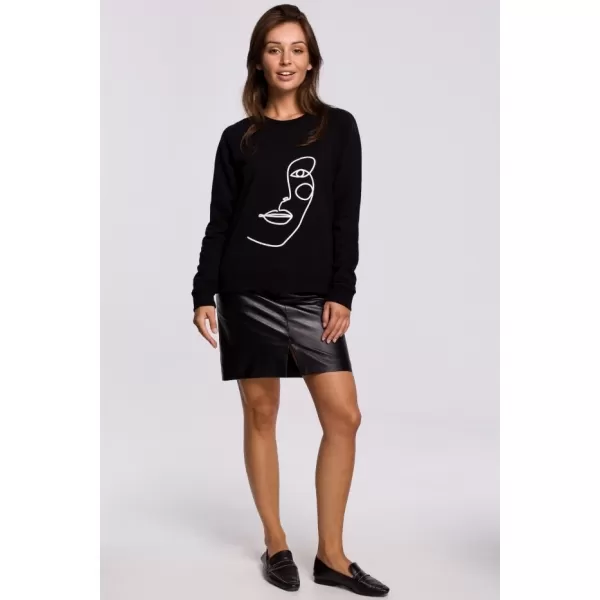  Ženski sweatshirt BEWEAR B167 CRNA 