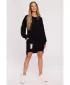 Ženski sweatshirt MOE M676 CRNA