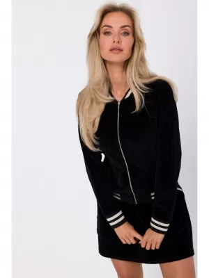 Ženski sweatshirt MOE M766 CRNA