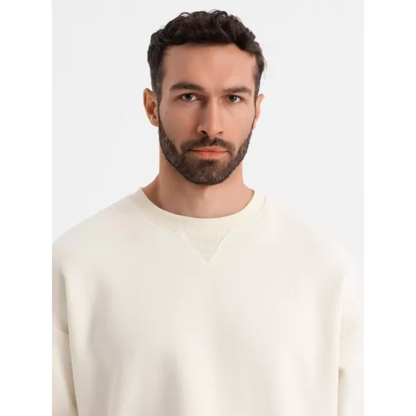  Muška dukserica OMBRE OU-SNBC-0104 KREMA 