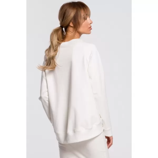  Ženski sweatshirt MOE M492 EKRU 