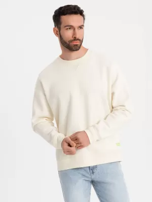 Muška dukserica OMBRE OU-SNBC-0104 KREMA