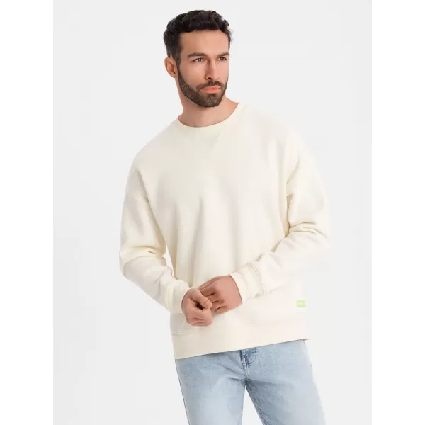  Muška dukserica OMBRE OU-SNBC-0104 KREMA 