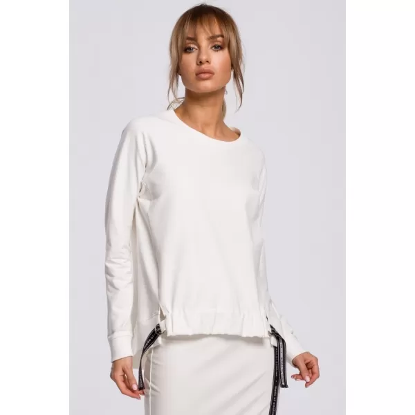  Ženski sweatshirt MOE M492 EKRU 
