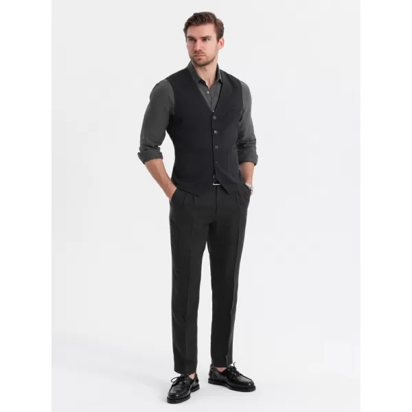  Prsluk OMBRE OM-BLZV-0146 CRNI 