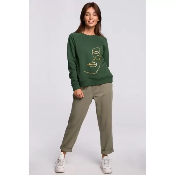  Ženski sweatshirt BEWEAR B167 ZELENI TRAVNJAK 