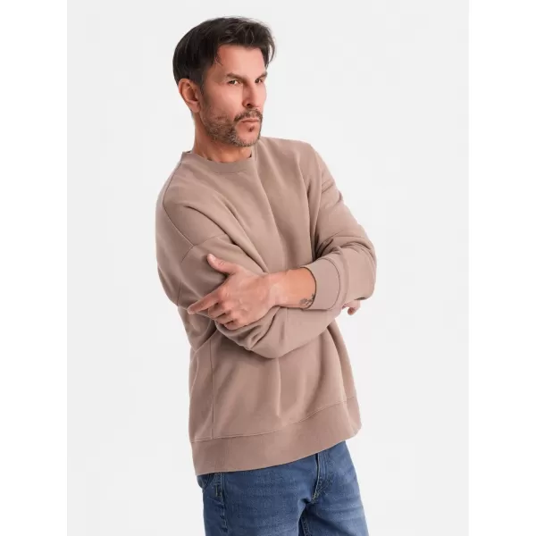  Muška dukserica OMBRE OU-SNBC-0104 SMEĐI 